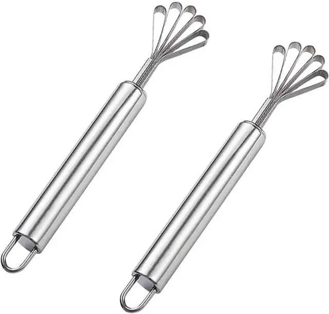 Main image of 2 PCS Melon Craper Filipino Coconut Meat Scraper Stainless Steel Coconut Meat Scraper and Fish Scaler Remover for Kitchen Multi Purpose Melon Grater and Handy Tool Set