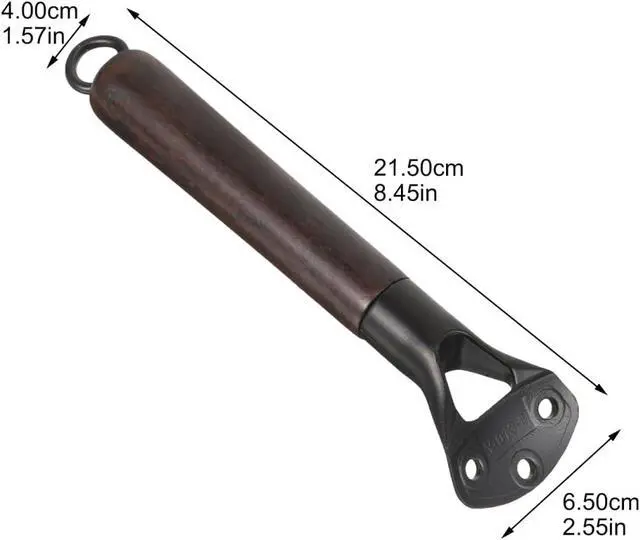 Alt view image 2 of 7 - Veemoon Detachable Pot Handle Wooden Pan Handle Replacement for Fry Pans Milk Pans and Saucepan Cookware Universal Removable Grip with Hanging Hole 10.03 X 2.16 X 1.57 in