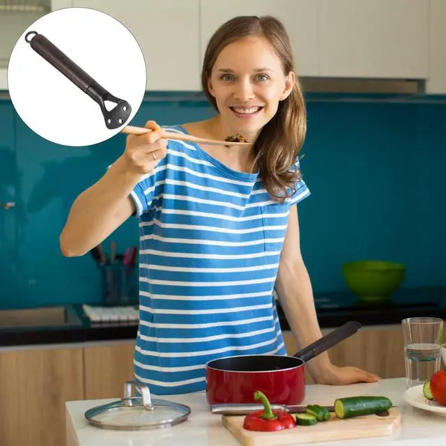 Alt view image 6 of 7 - Veemoon Detachable Pot Handle Wooden Pan Handle Replacement for Fry Pans Milk Pans and Saucepan Cookware Universal Removable Grip with Hanging Hole 10.03 X 2.16 X 1.57 in