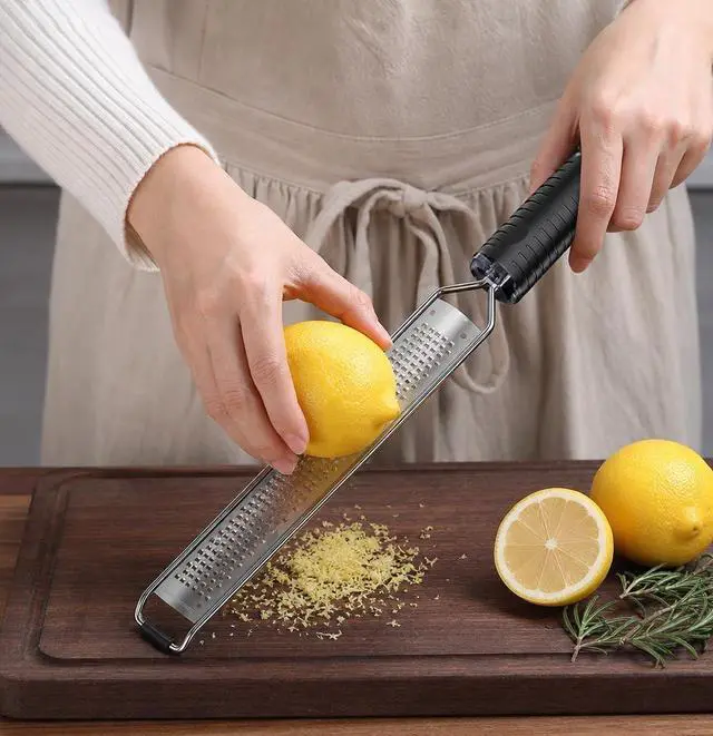 Alt view image 2 of 7 - Lemon Zester, Cheese Grater for Parmesan,Ginger, Garlic, Nutmeg, Chocolate,15 inch