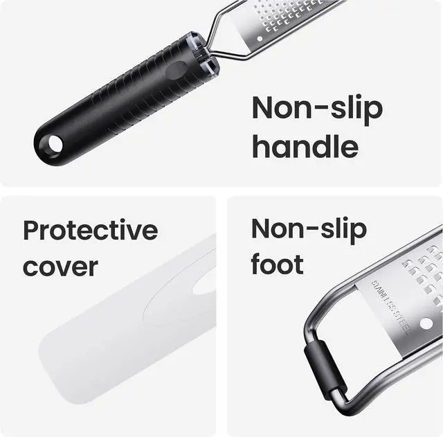 Alt view image 7 of 7 - Lemon Zester, Cheese Grater for Parmesan,Ginger, Garlic, Nutmeg, Chocolate,15 inch
