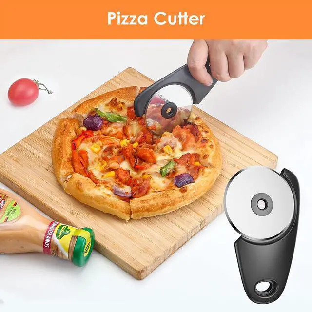 Alt view image 3 of 7 - Pisol Kitchen Unique Gadgets Set 6 Pieces, Space Saving, Cheese Grater, Bottle Opener, Fruit Vegetable Peeler, Pizza Cutter, Garlic Ginger Grinder, Herb Stripper Gift Set