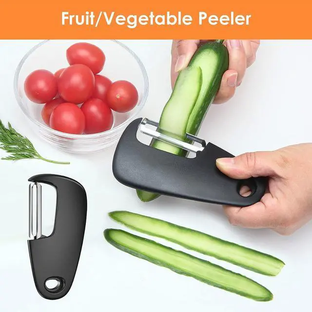 Alt view image 5 of 7 - Pisol Kitchen Unique Gadgets Set 6 Pieces, Space Saving, Cheese Grater, Bottle Opener, Fruit Vegetable Peeler, Pizza Cutter, Garlic Ginger Grinder, Herb Stripper Gift Set