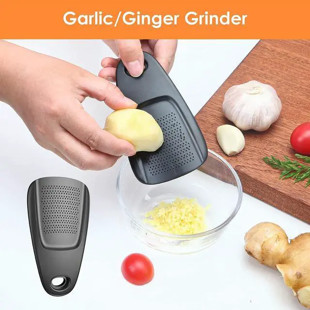 Alt view image 6 of 7 - Pisol Kitchen Unique Gadgets Set 6 Pieces, Space Saving, Cheese Grater, Bottle Opener, Fruit Vegetable Peeler, Pizza Cutter, Garlic Ginger Grinder, Herb Stripper Gift Set