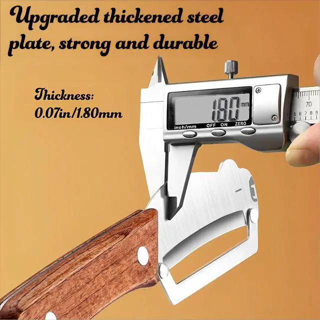 Alt view image 3 of 7 - Vegetable Peeler Wood Handle Stainless Blade for Fruit Potato Apple