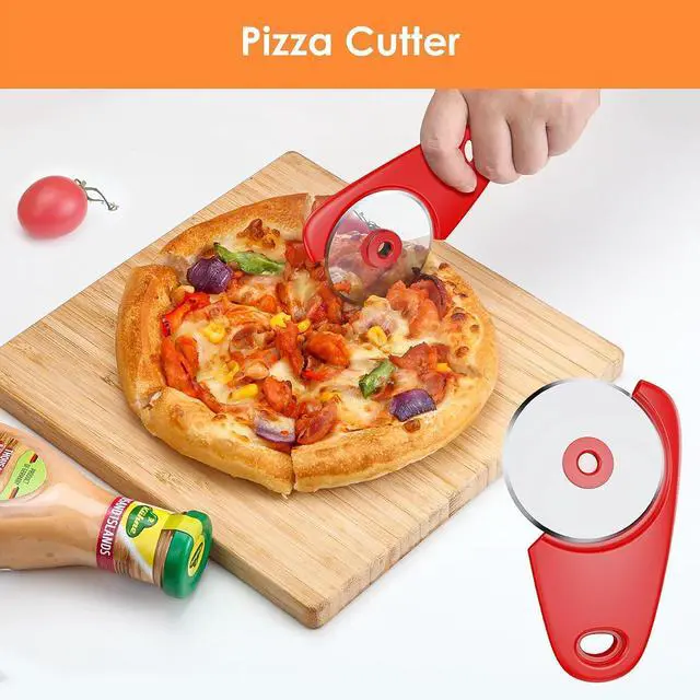 Alt view image 4 of 7 - Pisol Kitchen Unique Gadgets Set 6 Pieces, Space Saving, Cheese Grater, Bottle Opener, Fruit Vegetable Peeler, Pizza Cutter, Garlic Ginger Grinder, Herb Stripper Gift Set