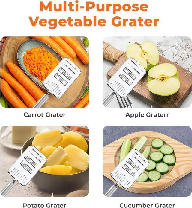 Alt view image 3 of 6 - Korean Carrot Grater - Russian Salad Carrot Cutter Tool Shredder Chopper