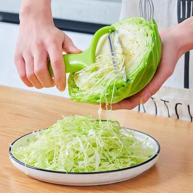 Main image of Green Cabbage Shredder, Stainless Steel Fruit Vegetable Potato Peeler Cabbage Graters Kitchen Must Have for Home Restaurants, Graters, Peelers and Slicers(18 * 12cm)