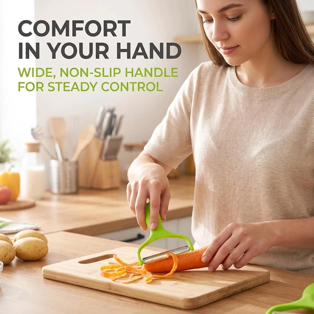 Alt view image 7 of 7 - Green Cabbage Shredder, Stainless Steel Fruit Vegetable Potato Peeler Cabbage Graters Kitchen Must Have for Home Restaurants, Graters, Peelers and Slicers(18 * 12cm)