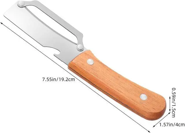 Alt view image 4 of 7 - MAGICLULU 2 Pack Wooden Handle Vegetable Peeler with Bottle Opener Stainless Steel Kitchen Peeler Tool for Fruits Vegetables and Home Cooking
