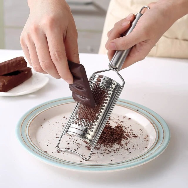Alt view image 3 of 7 - Tongjude Stainless Steel Cheese Grater Set, Set of 5 Kitchen Grater & Peeler & Slicer, Lemon Zester with Cleaning Brush for Vegetable, Fruit, Chocolate