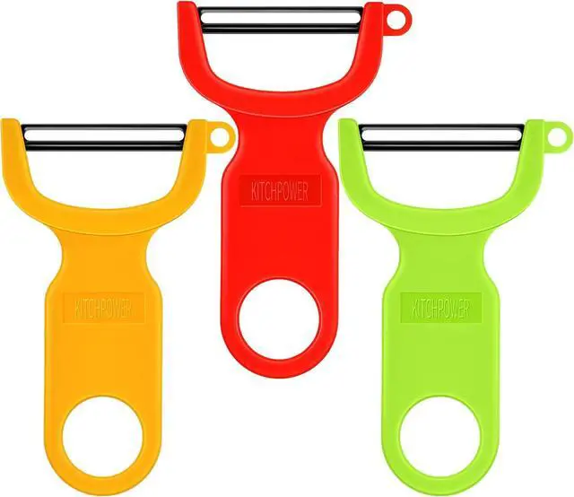 Main image of Original Vegetable Peeler Carbon Steel Blade 3-Pack Red/Green/Yellow