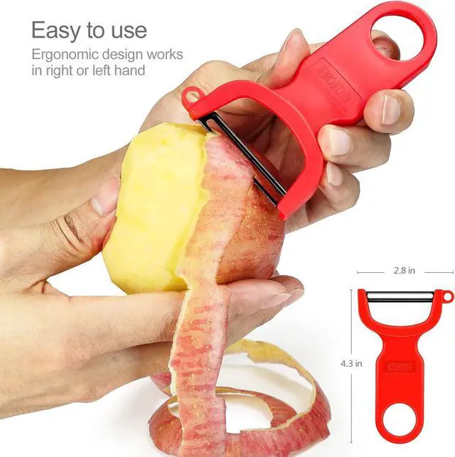 Alt view image 2 of 7 - Original Vegetable Peeler Carbon Steel Blade 3-Pack Red/Green/Yellow