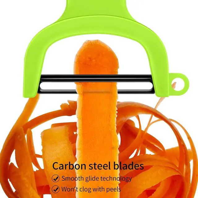 Alt view image 6 of 7 - Original Vegetable Peeler Carbon Steel Blade 3-Pack Red/Green/Yellow