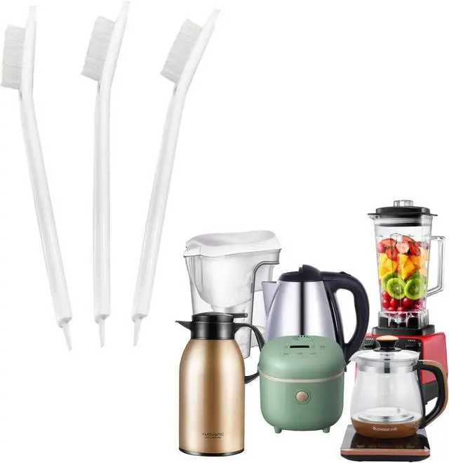 Alt view image 5 of 6 - 3 PCS Fruit Juicer Machine Clean Brush, Soy Milk Maker Clean Brush, Crevice Cleaning Tool Set for Toaster Sink Tile Grout Grater Seafood, Small Cleaning Supplies Gadgets for Kitchen Appliances