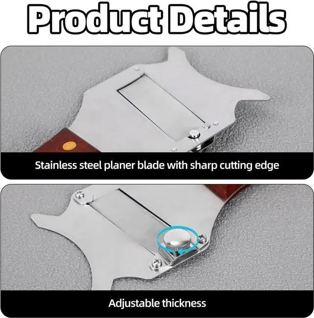 Alt view image 3 of 7 - Truffle Slicer Shaver, Stainless Steel Adjustable Thickness Truffle Grater with Wooden Handle & Hang Hole Multi-Purpose Kitchen Tool for Chocolate Garlic Cheese Mushrooms