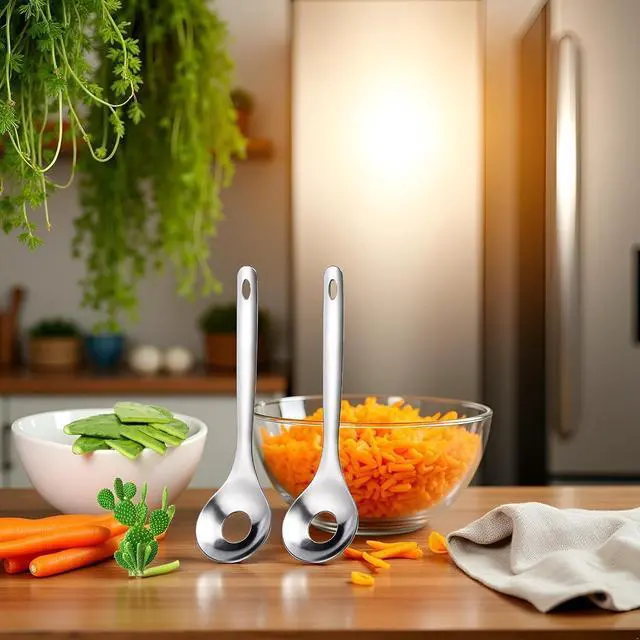 Alt view image 4 of 7 - 2Pcs Cactus Peeler Spoon, Stainless Steel Rice Meat Dumplings Spoon Squeezing Meatball Artifact Kitchen Tools, Peelers, Graters, Peelers and Slicers