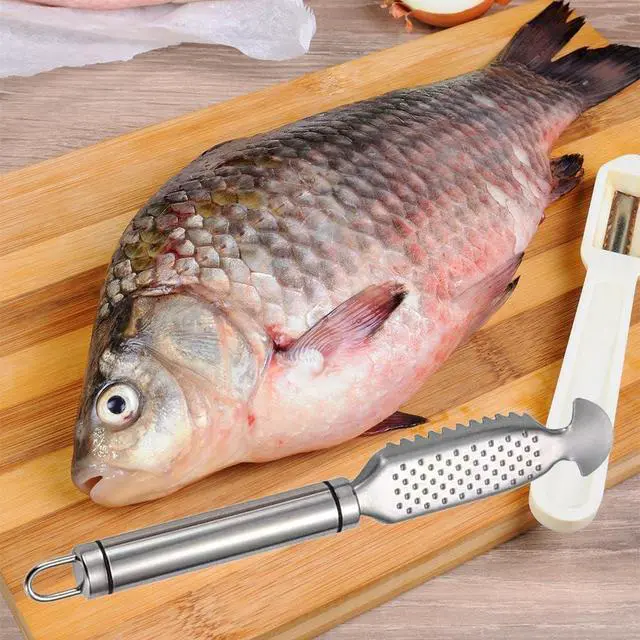 Alt view image 5 of 7 - 1Pc Fish Scales Scraping Tool,Multifunction Stainless Steel Fish Scale Knife Fish Cleaning Kit,Fish Scale Peeler,Fish Descaler Tool,Fish Scaler Remover,Fish Scaler Fish Scale Removing Tool
