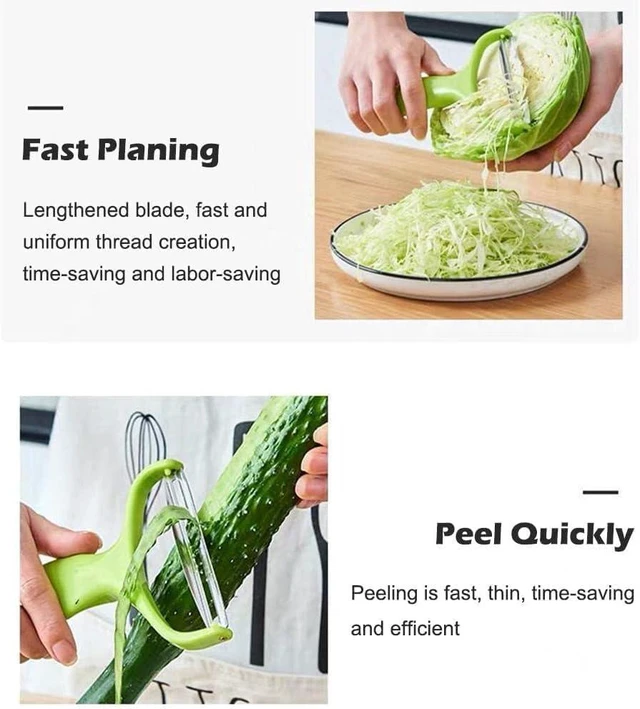 Alt view image 7 of 7 - Stainless Steel Green Cabbage Shredder & Slicer - 18 * 12cm Fruit & Vegetable Grater, Peeler & Slicer for Home & Restaurants