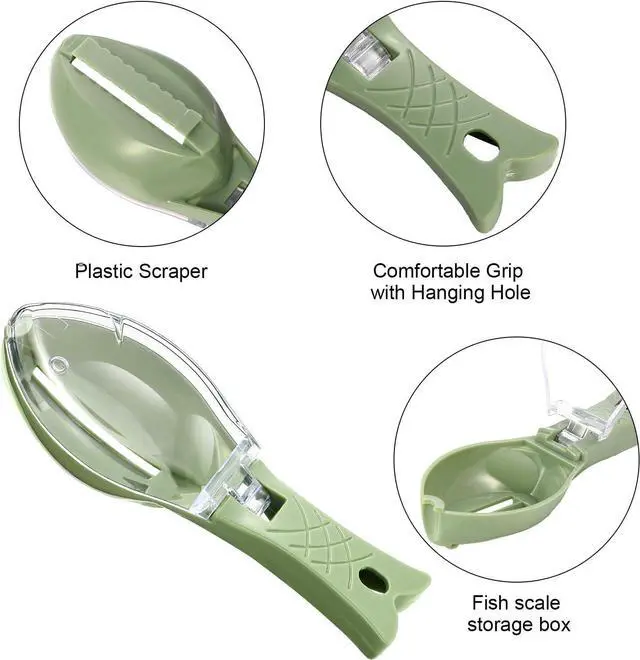 Alt view image 6 of 7 - Honoson 4 Pcs Stainless Steel Fish Scale Remover Scaler with Bottle Opener