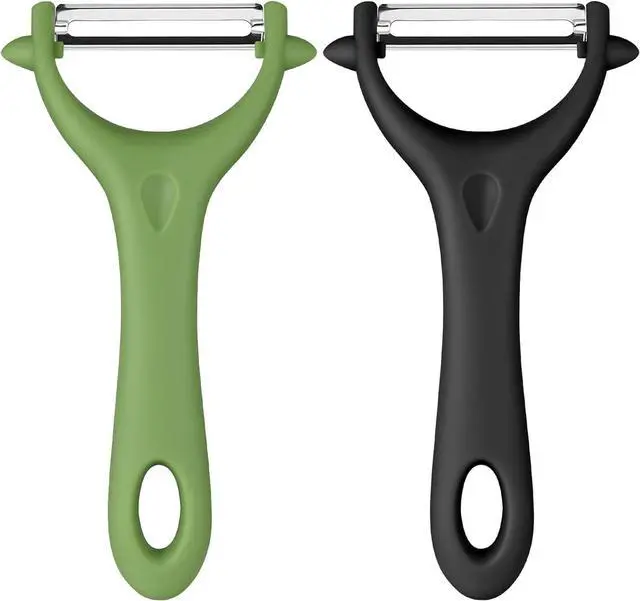 Main image of AUAUY 2PCS Potato Peeler, Y-Shaped Swivel Vegetable Peeler, Green + Black