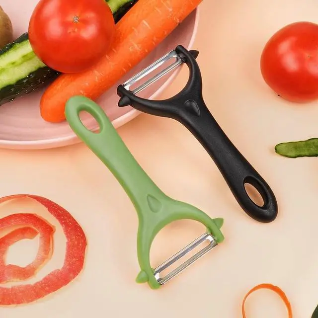Alt view image 5 of 7 - AUAUY 2PCS Potato Peeler, Y-Shaped Swivel Vegetable Peeler, Green + Black