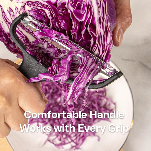 Alt view image 3 of 6 - Vegetable Peeler Large Peelers for Kitchen, Y Wide Veggie Shredder for Cabbage Lettuce Julienne, Swivel Stainless Steel Blades Big Size