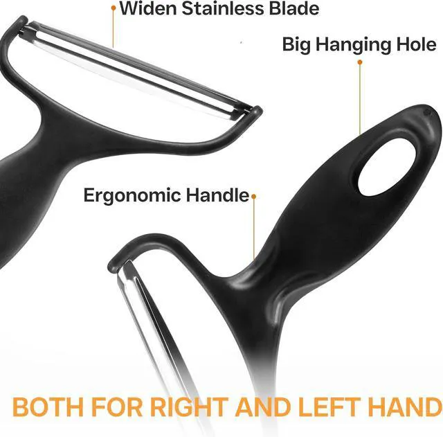 Alt view image 4 of 6 - Vegetable Peeler Large Peelers for Kitchen, Y Wide Veggie Shredder for Cabbage Lettuce Julienne, Swivel Stainless Steel Blades Big Size