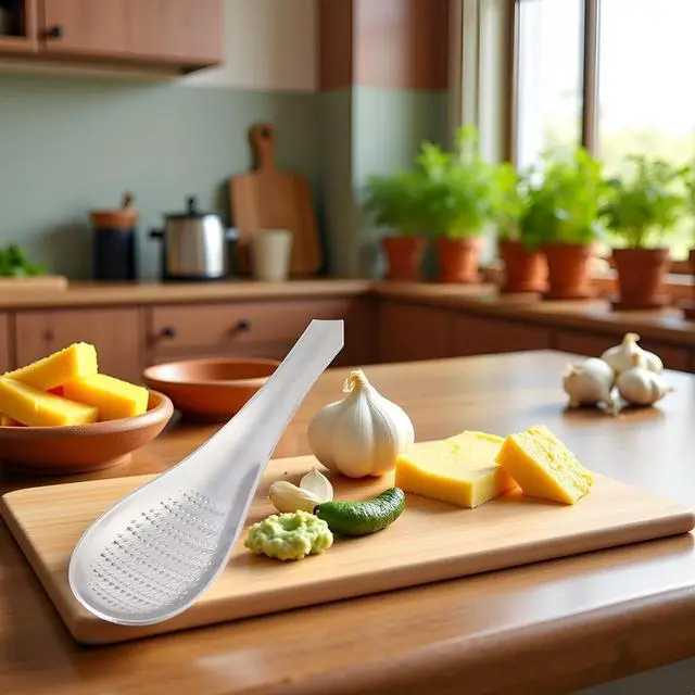 Alt view image 3 of 7 - Stainless Steel Kitchen Practical Spoon Shape Fruit Mixer Ginger Grater Wasabi Garlic Grinding Tools Cheese Grater