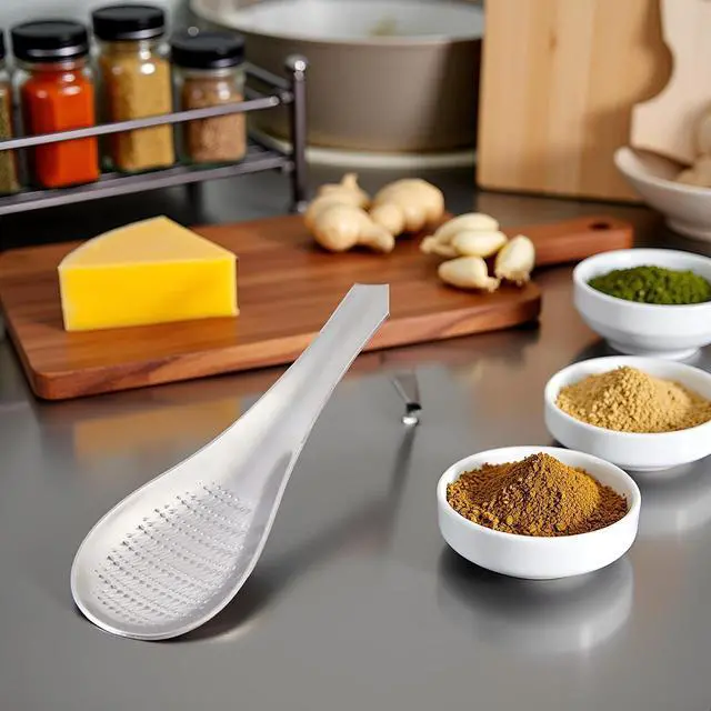 Alt view image 5 of 7 - Stainless Steel Kitchen Practical Spoon Shape Fruit Mixer Ginger Grater Wasabi Garlic Grinding Tools Cheese Grater