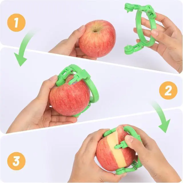 Alt view image 5 of 7 - Handheld Apple Peeler for Apple Pear YORSEEK Manual Rotating Apple Pear Peeler Zester Kitchen Gadget Apple Peeling Hand Rotation Fruit Spiralizer Peeler Machine Gift Ideas