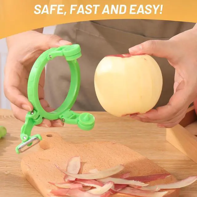 Alt view image 7 of 7 - Handheld Apple Peeler for Apple Pear YORSEEK Manual Rotating Apple Pear Peeler Zester Kitchen Gadget Apple Peeling Hand Rotation Fruit Spiralizer Peeler Machine Gift Ideas
