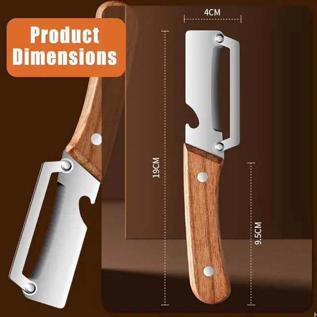Alt view image 7 of 7 - 2PCS Multifunctional Vegetable Peeler for Kitchen, Multi-Functional Stainless Steel Fruit Peelers with Wooden Handle and Bottle Opener, Effortless Peeling for Apple, Potato, Pumpkin, Papaya