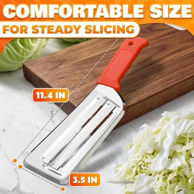 Alt view image 2 of 7 - Cabbage Shredder with Dual Blade, 11.8 Inch Stainless Steel Slicer