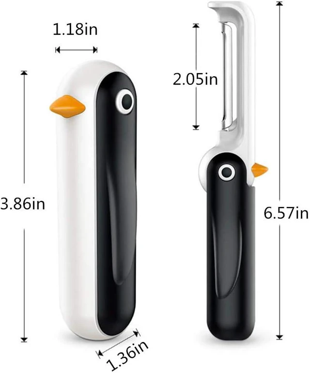 Alt view image 2 of 6 - Potato Carrot Peeler Foldable Penguin Shaped Fruit Vegetable Peelers for Kitchen