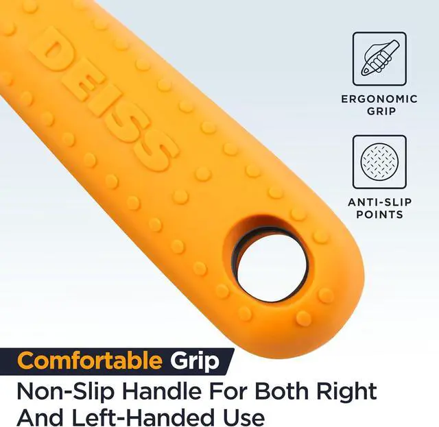 Alt view image 7 of 7 - Deiss PRO Swivel Vegetable Peeler - Sharp Japan Stainless Steel Peeler With Easy Non-Slip Hand Grip, Potato Peelers For Kitchen, Fruit, Carrot, Apple, Veggie, Kiwi, Durable, Dishwasher Safe