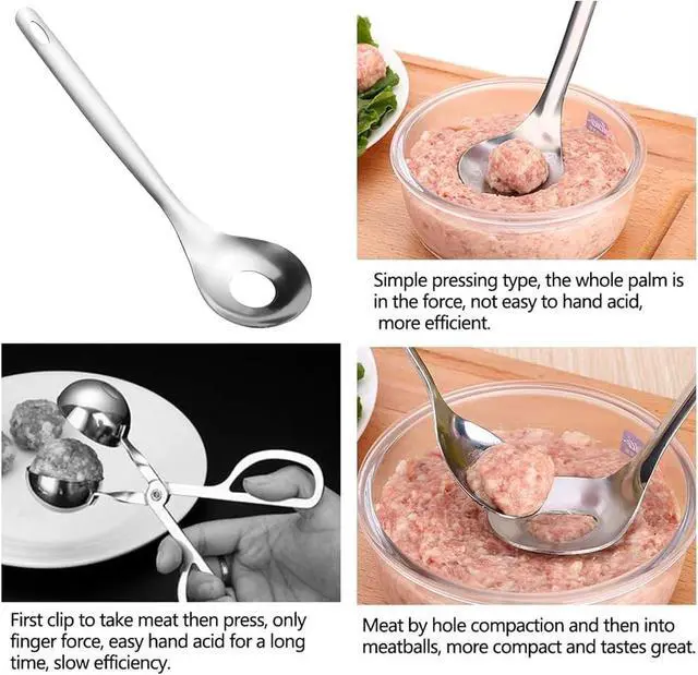 Alt view image 7 of 7 - 2Pcs Cactus Peeler Spoon, Stainless Steel Rice Meat Dumplings Spoon Squeezing Meatball Artifact Kitchen Tools, Steel Peeler, Easy, Peelers and Slicers Kitchen Utensils and Gadgets