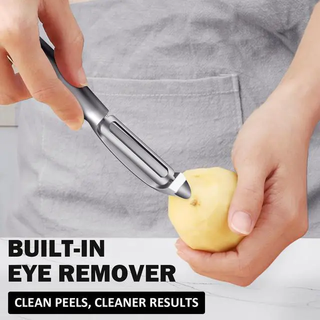 Alt view image 6 of 6 - TACGEA Vegetable Peeler for Kitchen, Potato Peelers for Fruit Straight Blade, Durable Non-Slip Handle, Set of 2