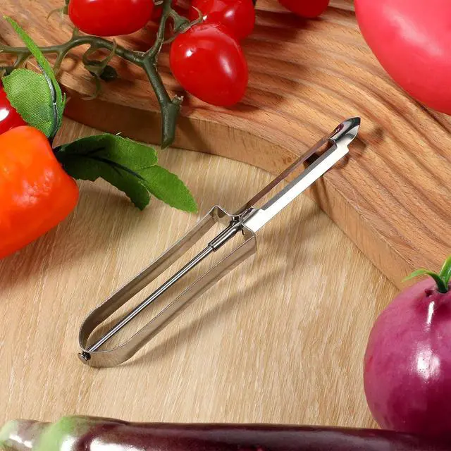 Alt view image 7 of 7 - 3 Pack Vegetable Peelers for Kitchen, Stainless Steel Fruit Potato Peeler with Easy Grip Ergonomic Handle, Dishwasher Safe Swivel Fruit Peelers