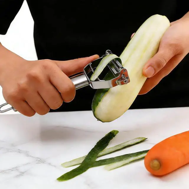 Alt view image 7 of 7 - Potato Vegetable Cabbage Peeler for Kitchen Stainless Steel Fruit Shredder