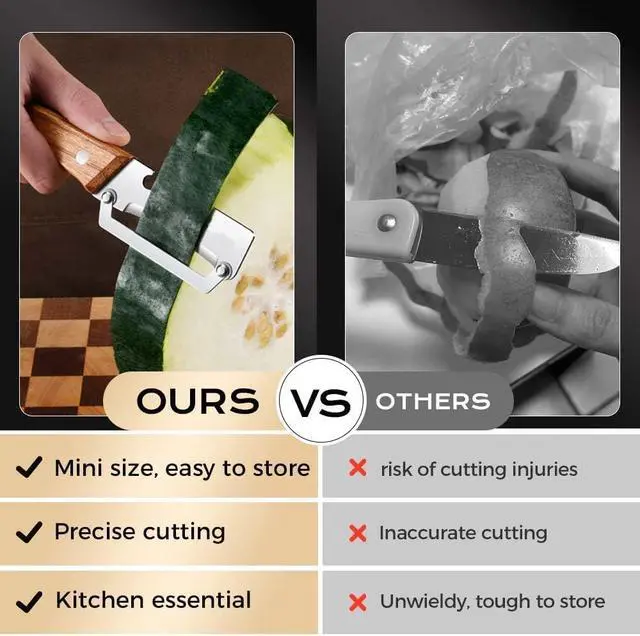 Alt view image 7 of 7 - Multi-Functional Vegetable Peeler for Kitchen, 2026 New Stainless Steel Peeler with Wooden Handle and Bottle Opener, Kitchen Tool for Fruit Veggie Pumpkin, Gifts for Mom (2PCS)