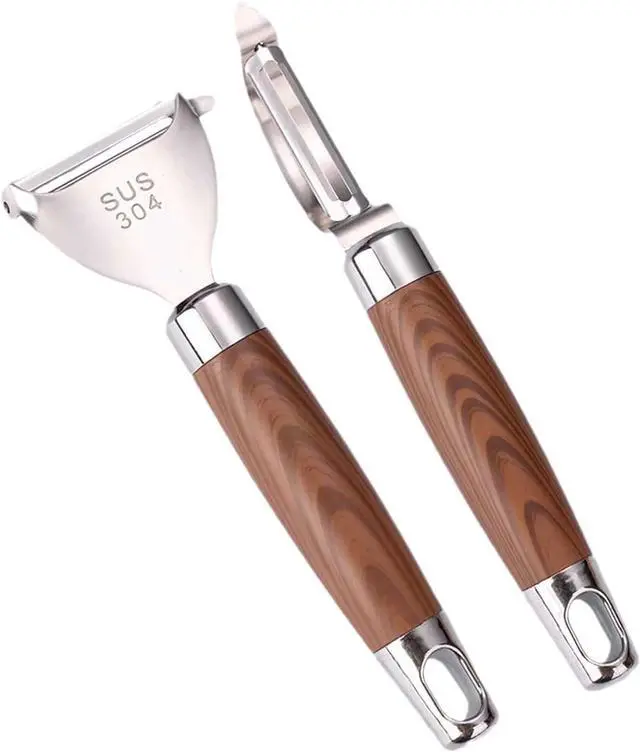 Main image of Swivel Vegetable Peeler Set 2 Pack (Straight & Y-Type), Ultra Sharp Stainless Steel Blades with Grip Handle, Effortless Peeling for Potato, Carrot, Pumpkin, Cucumber, Apple & More