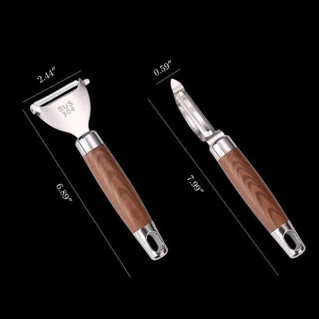 Alt view image 2 of 6 - Swivel Vegetable Peeler Set 2 Pack (Straight & Y-Type), Ultra Sharp Stainless Steel Blades with Grip Handle, Effortless Peeling for Potato, Carrot, Pumpkin, Cucumber, Apple & More