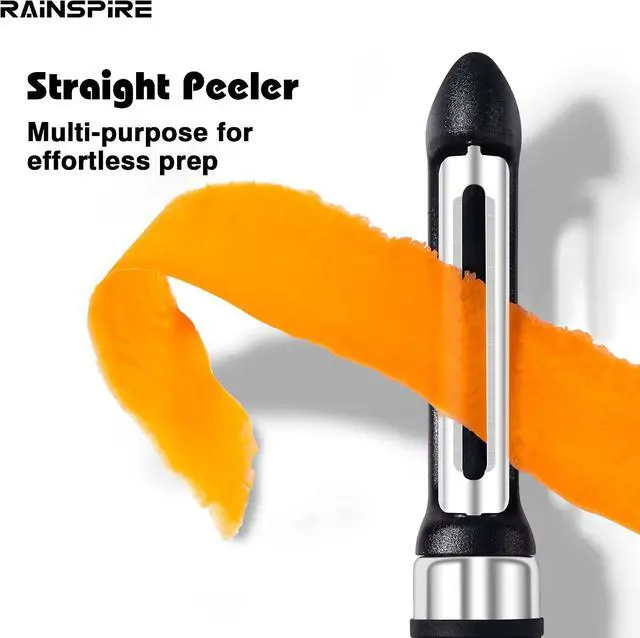 Alt view image 2 of 7 - Rainspire 3-Piece Peeler Set, Premium Swivel Vegetable Peeler, Kitchen Gadgets Apple Peeler Potato Peeler Veggie Peeler Fruit Peeler, Dishwasher Safe Kitchen Accessories, Black