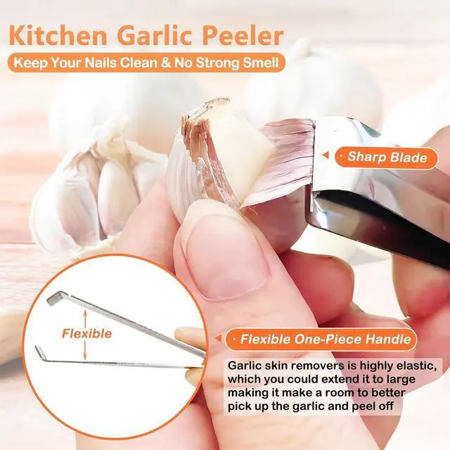 Alt view image 5 of 6 - 3PCS Garlic Peeler Clips, Garlic Skin Remover, Avoid Smell on Hands