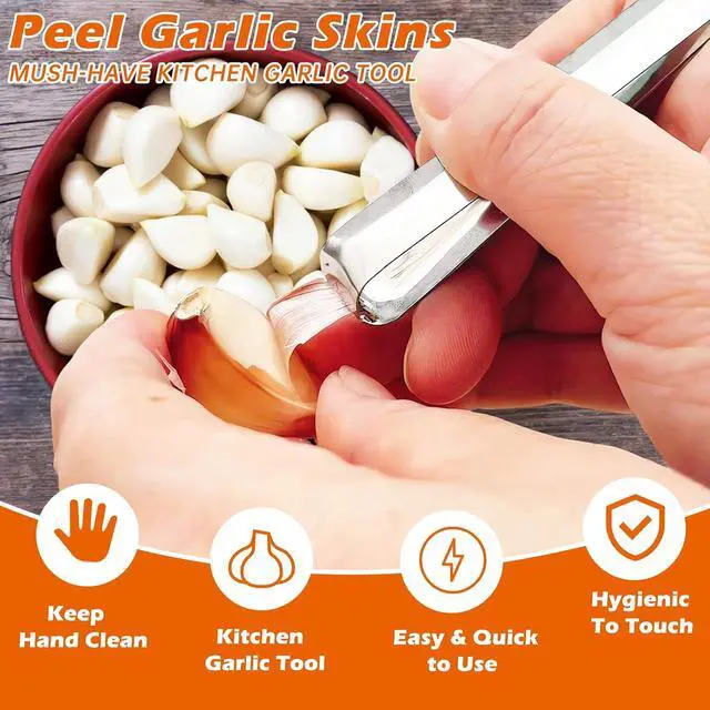 Alt view image 6 of 6 - 3PCS Garlic Peeler Clips, Garlic Skin Remover, Avoid Smell on Hands