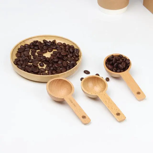 Alt view image 2 of 7 - 4 Pcs Wooden Coffee Spoon, 1 Tbsp Wood Measuring Spoons Utensils