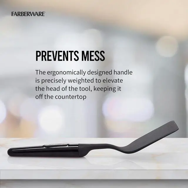 Alt view image 4 of 7 - Farberware Professional Heat Resistant Nylon Short Turner-Safe for Non-Stick Cookware, One Size, Black