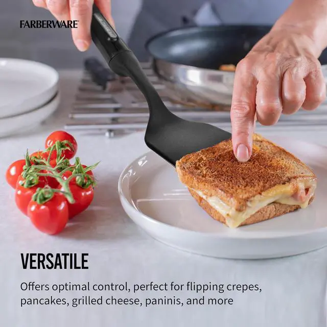 Alt view image 5 of 7 - Farberware Professional Heat Resistant Nylon Short Turner-Safe for Non-Stick Cookware, One Size, Black