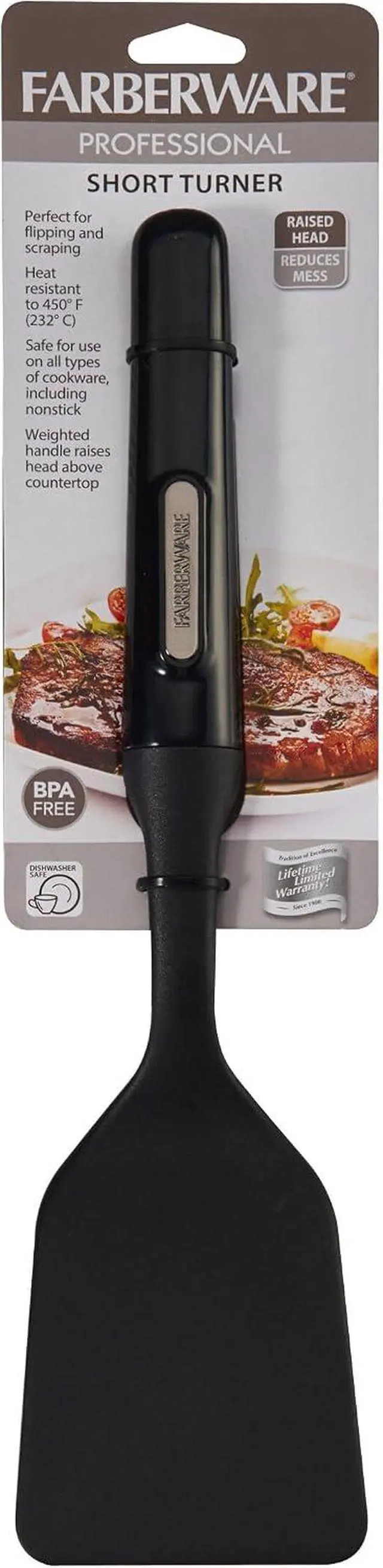 Alt view image 7 of 7 - Farberware Professional Heat Resistant Nylon Short Turner-Safe for Non-Stick Cookware, One Size, Black